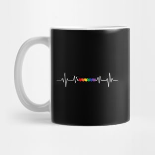 LGBTQ+ Heartbeat Pride - Love Pulse Graphic Mug